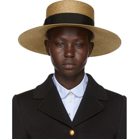 gucci gold straw hat|gucci sun hat straw.